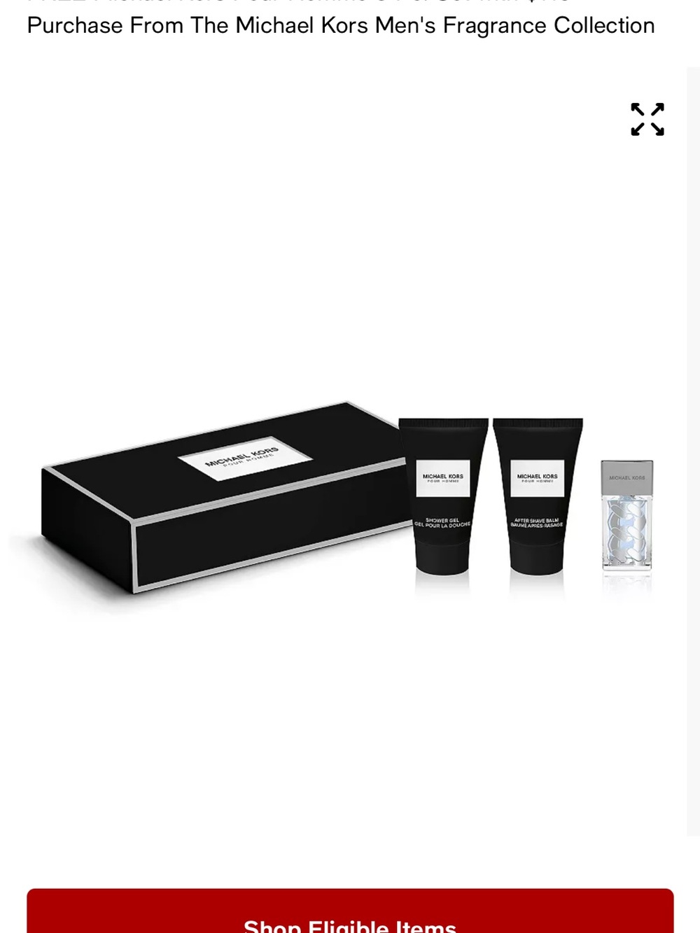 Michael Kors Pour Homme Gift Set - Black and Silver